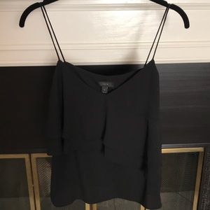 NWT J.Crew Drapey Ruffled Cami-Black